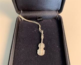 Tiffany Sterling Cello Necklace