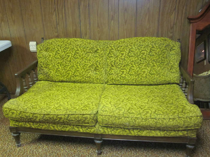 Vintage Lime Green Comfy Couch
