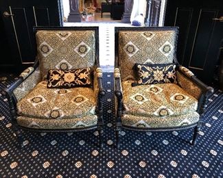 Pair of Versace-style Arm Chairs