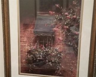 Detail of artwork at foot of bed