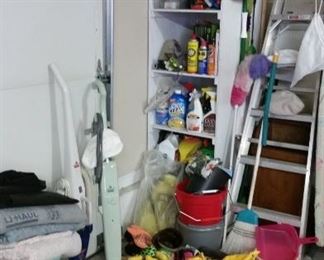 Garage items & cleaning supplies 