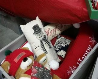 Christmas pillows & animals