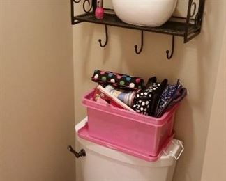 Nail care, wall shelving, small decor, makeup bags, lap desk for manicure