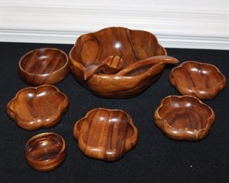 vintage monkey pod bowls