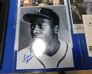 Hank Aaron autographed photo