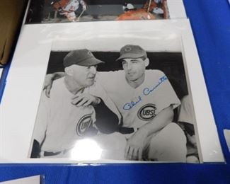 autographed baseball photo