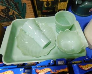 Jadeite glassware