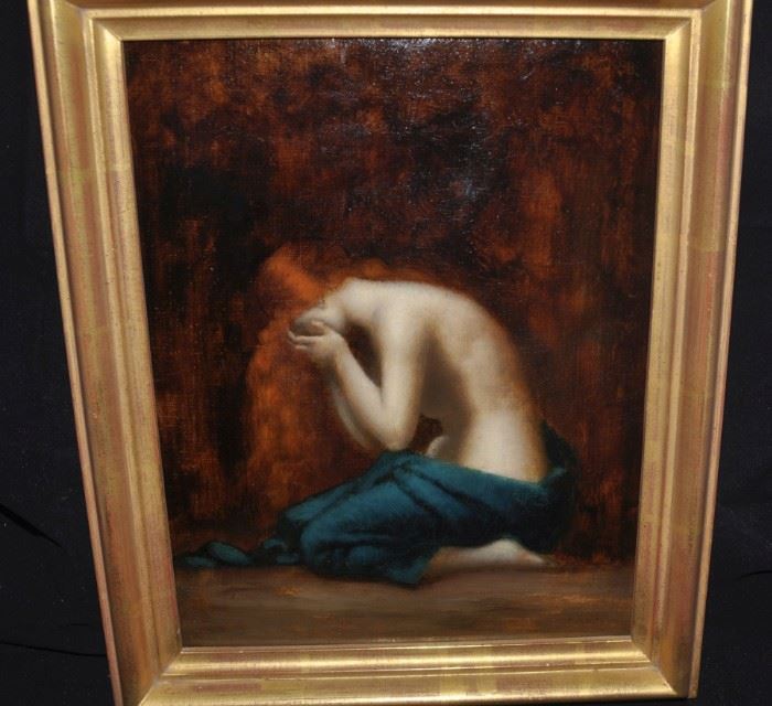 Original art "Weeping Magdalene" atributed to Jean Jacques Henner