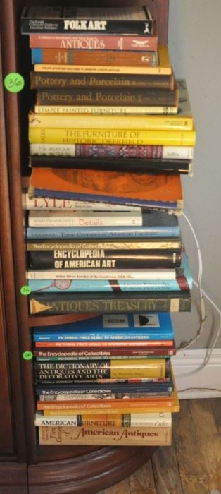 3 shelves of reference books