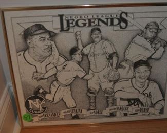 Autographed NY Cubans Negro League Legends poster 186/250