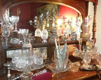 ANTIQUE & WATERFORD CRYSTAL