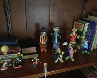 Miniature clown figurine collection 