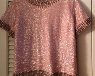 Vintage Beaded and Sequined Top 