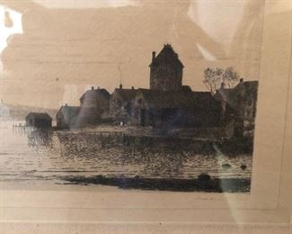 Vintage Etching by L.D. Eldred