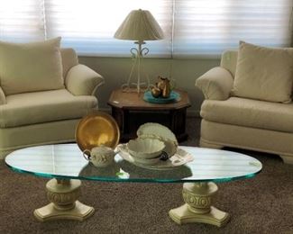 Arm Chairs, Vintage Coffee Table, Table Lamps...