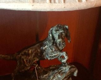 Hunting dog lamp
