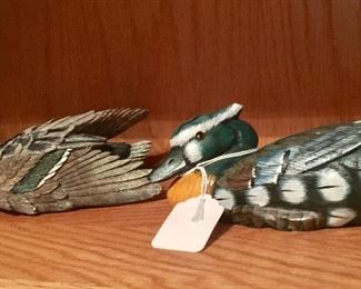 All kinds of duck figurines, decoys etc.