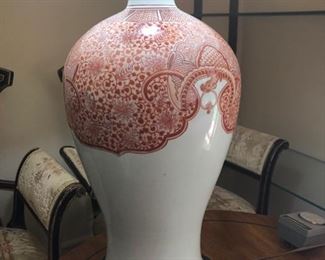 Pair Chinese porcelain lamps 