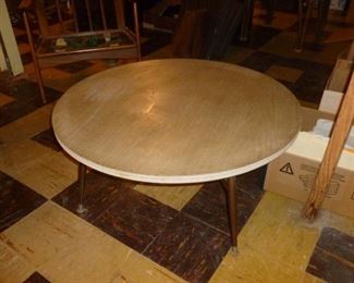 Mid century table signed Baumritter