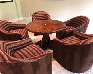 The table is excluded in the sale but the chairs ARE available