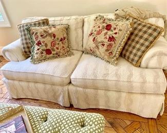 Rolled arm overstuffed sofa by Kellogg Collection.