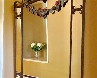 Wrought iron mirror.