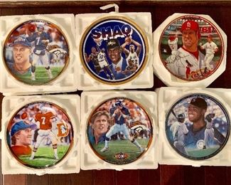 Commemorative sports themed plates