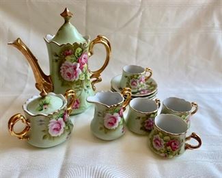 Vintage painted tea set