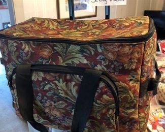 Large Rolling Craft bag also fits a large sewing machine