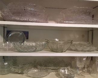 Yep, more crystal and glass ware serving pieces.