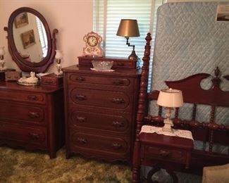 BEAUTIFUL Lillian Russell cherry wood bedroom suite