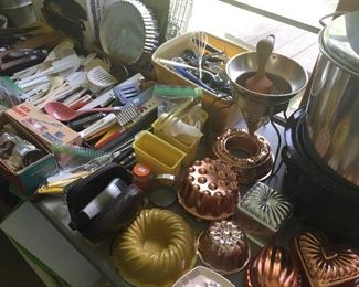 Molds and utensils,