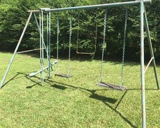Heavy duty metal swing set!