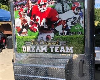 Custom tailgate trailer with tv, satellite, generator, swing away grill, storage, coolers, refrigerator, microwave and more!