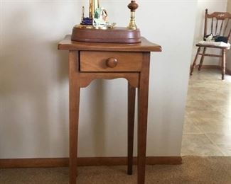  Small Accent Table. Music Box with Stained Glass, Brass, Kaleidoscope from The San Francisco Music Box Co.