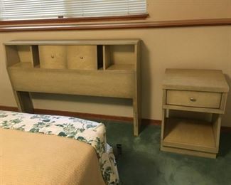 Mid Century Quality Headboard and Matching Nightstand with Dovetail Drawer. (Matching Dresser #49)
Lot Number: 48