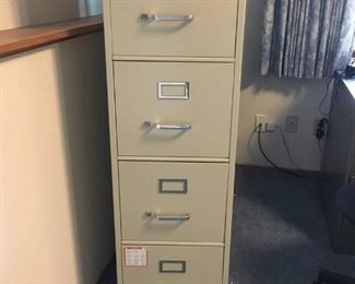 Vertical File Cabinet, Four Drawer, 15" x 25" x 52"h