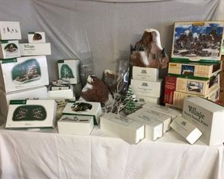 Large Collection of Dept. 56 Village Accessories, Lemax Foam Landscape Enhancements.
Lot Number: 60