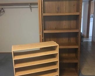 Three Stackable Shoe Shelves, Five Shelf Bookcase
Lot Number: 70