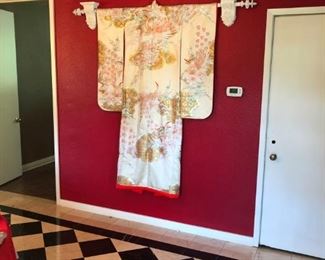 Antique 1800’s Late Edo Japanese Silk Tomesode Kimono