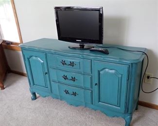 PAINTED BUFFET WITH DOOR AND DRAWERS