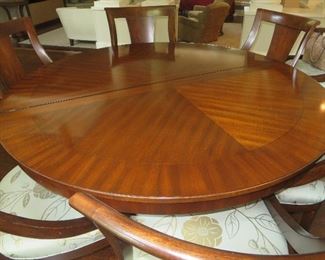 Contemporary Baluster Pedestal Dining Table & Sling Chairs