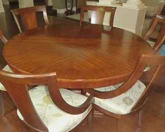 Contemporary Baluster Pedestal Dining Table & Sling Chairs
