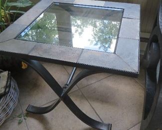 Glass Top Accent Table
