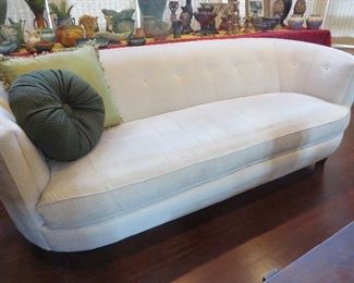 Curved Tufted Back Sofa