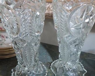 Pair of Crystal Vases