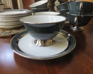 Gorham "Contessa" 8 Tea Cups & Saucers