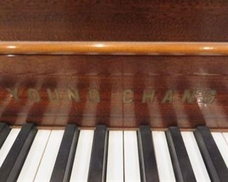 Young Chang Upright Console Piano & Wooden Storage Bench