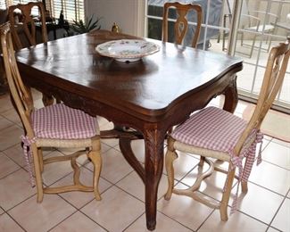 Country French style table & chairs