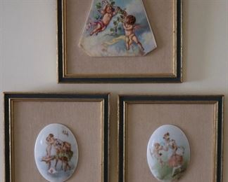 Decorative porcelain mounted plaques